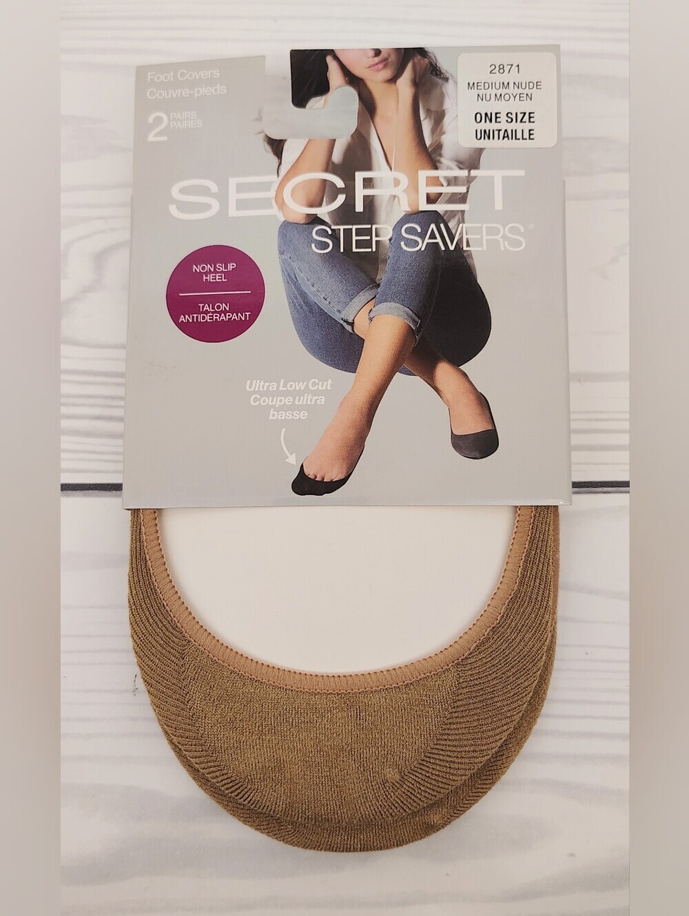 FREE w/ Purchase Secret Step Savers Ultra Low Cut Foot Covers in Nude o/s